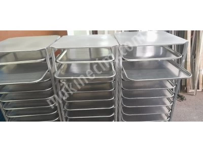 Döner Fırın Arabası 15 Raflı 75 104 Çelik Boyalı