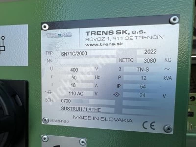 Trens Sn71 - 2 Meter Slovak Torque Lathe