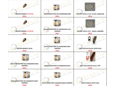 Rotary Oven Spare Parts Lıst