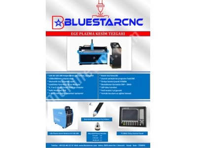 Blue Star Cnc Plazma Kesim Makineleri Yerli Üretim, Hemen Teslim