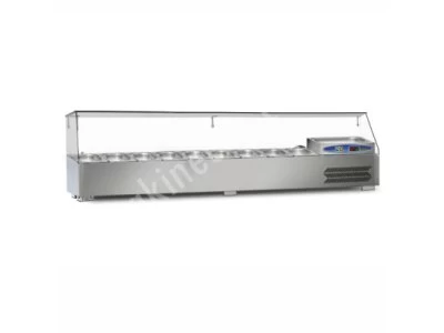 Refrigerated Counter Top Saladbar 120cm Gn 1/4 9 Bathtub