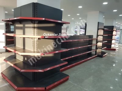 Komple Market Malzemesi Market Dolapları Raflar Soğuk Oda Kıyma Makinesi Polyemit Tezgah Kasa Banko