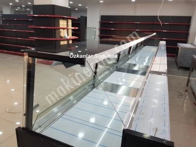 Komple Market Malzemesi Market Dolapları Raflar Soğuk Oda Kıyma Makinesi Polyemit Tezgah Kasa Banko