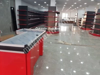 Komple Market Malzemesi Market Dolapları Raflar Soğuk Oda Kıyma Makinesi Polyemit Tezgah Kasa Banko