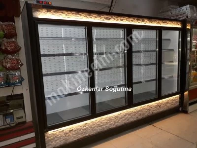 Kapaklı Sütlük Dolabı Şişe Soğutucu İçecek Dolabı Market Dolabı