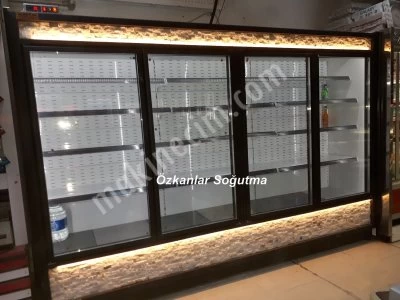 Kapaklı Sütlük Dolabı Şişe Soğutucu İçecek Dolabı Market Dolabı