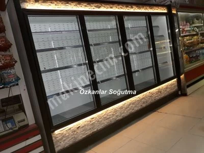 Kapaklı Sütlük Dolabı Şişe Soğutucu İçecek Dolabı Market Dolabı