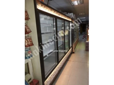 Kapaklı Sütlük Dolabı Şişe Soğutucu İçecek Dolabı Market Dolabı