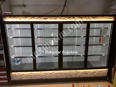 Kapaklı Sütlük Dolabı Şişe Soğutucu İçecek Dolabı Market Dolabı