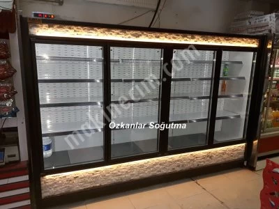 Kapaklı Sütlük Dolabı Şişe Soğutucu İçecek Dolabı Market Dolabı