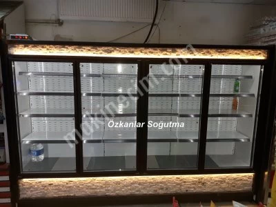 Kapaklı Sütlük Dolabı Şişe Soğutucu İçecek Dolabı Market Dolabı