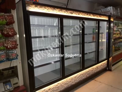 Kapaklı Sütlük Dolabı Şişe Soğutucu İçecek Dolabı Market Dolabı