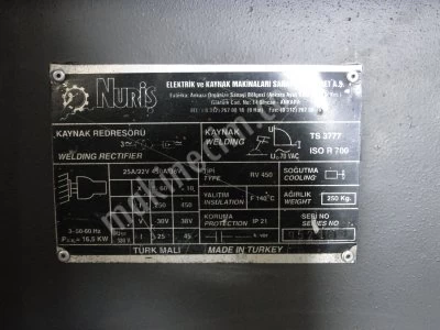Nuriş Rv 450 - 450 Amper Redresör Kaynak