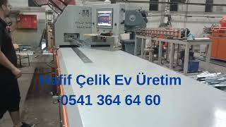 Hafif Çelik Yapı Çelık Konstrüksiyon Prefabrık Ev Profil Makina Roll Form