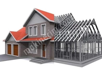 Hafif Çelik Yapı Çelık Konstrüksiyon Prefabrık Ev Profil Makina Roll Form