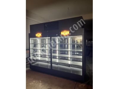 Market Kasap Şarküteri Dolabı Sütlük Dolabı Çift Taraflı Sütlük