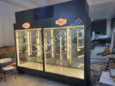 Market Kasap Şarküteri Dolabı Sütlük Dolabı Çift Taraflı Sütlük