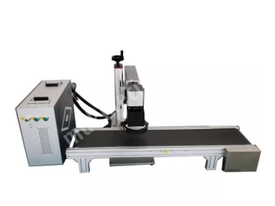 30W Konveyörlü Sistem Otomatik Pozisyonlamalı Masalı Bilgisayarlı Fiber Lazer Markalama Makinesi