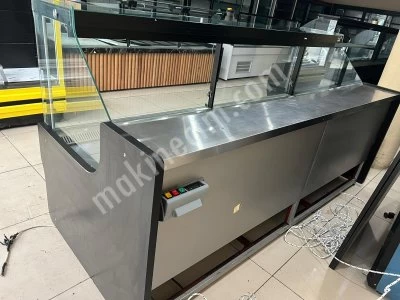 Kasap Market Şarküteri Reyon Dolabı Düz Cam Amörtisörlü