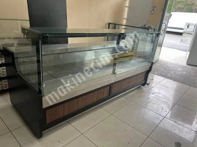 Kasap Market Şarküteri Reyon Dolabı Düz Cam Amörtisörlü
