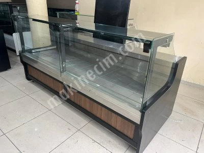 Kasap Market Şarküteri Reyon Dolabı Düz Cam Amörtisörlü