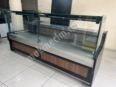 Kasap Market Şarküteri Reyon Dolabı Düz Cam Amörtisörlü