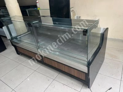 Kasap Market Şarküteri Reyon Dolabı Düz Cam Amörtisörlü