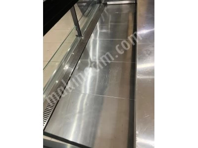 Kasap Market Şarküteri Reyon Dolabı Düz Cam Amörtisörlü