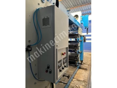 100'Lük 6 Renk Bilgili Flekso Baskı Matbaa Makinası Tansiyonlu ( Poşet, Torba )