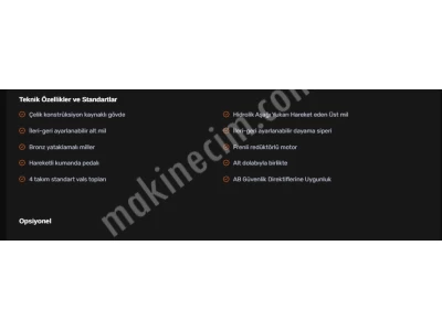 Bm-H 4,0 Bm-H 2,5 Hidrolik Kordon Makinesi