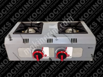 Set Üstü 2 Gözlü Krom Ocak Ce Belgeli