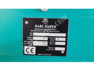 2003 Karl Mayer Warp Yarn Machine