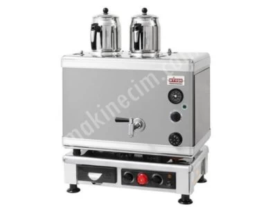 Ateşe Gold Full Otomatik Gazlı Elektrikli İnoks 2 Demlikli Çay Kazanı