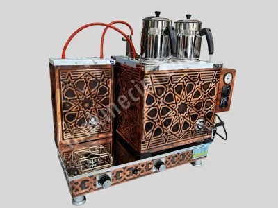 Tokosan Full Otomatik 2 Demlik Bakır Kahveci Çay Kazanı