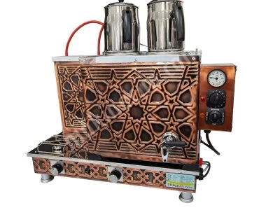 Tokosan Full Otomatik 2 Demlik Bakır Kahveci Çay Kazanı