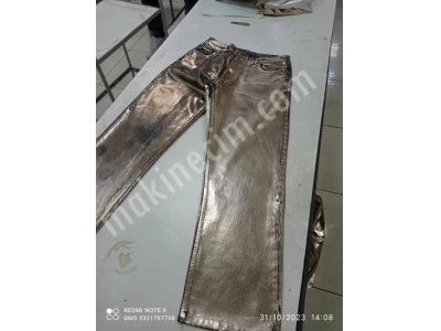 Kot Pantolon Üzerine Varak Baskı Makinesi Otomatik Sistem Hidrolik