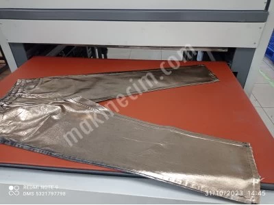 Kot Pantolon Üzerine Varak Baskı Makinesi Otomatik Sistem Hidrolik