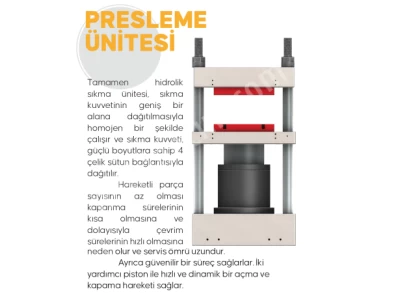100 Ton Kauçuk Kalıplama Makinesi / Pişirme Presi
