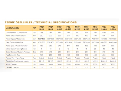 250 Ton Kauçuk Pişirme Pres/ Basma Presi