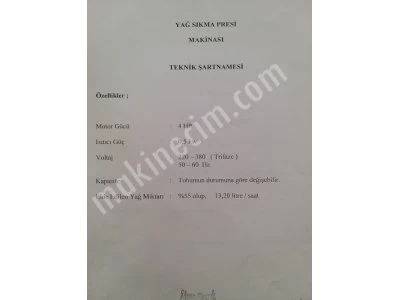 Yağ Sıkma Makinesi