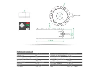 B3 Baskı Tipi Yük Hücresi