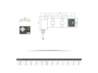 Olp3 Pin Tipi Yük Hücresi