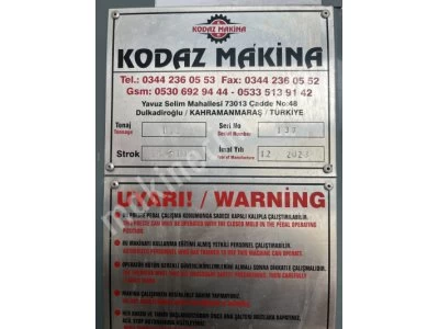 İlke Makina'dan 100 Ton Kodaz Marka Hava Kavramalı Eksantrik Pres Makinası