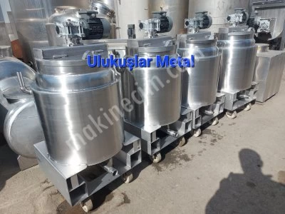 100 Kg Isıtmalı Karıştırıcı Mikser Tekerlekli Paslanmaz Kazan