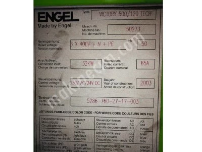 Engel Victory 500/120 Tech Plastik Enjeksiyon