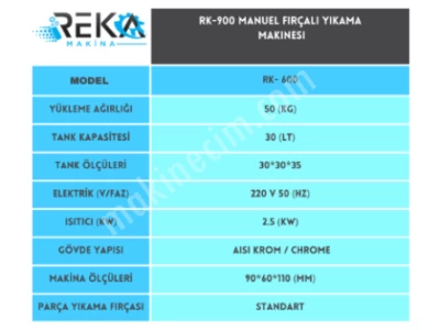 Parça Yıkama Makinesi / Rk-900 Manuel Fırçalı Yıkama Makinesi
