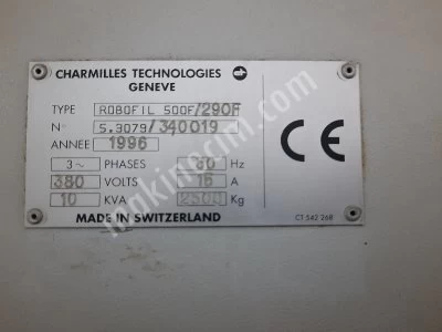 Charmilles Robofil 290 F Tel Erezyon Makinesi