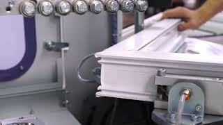 Plc Controlled Semi Automatic Cnc Corner Cleaning Machine ( 2 Axles)