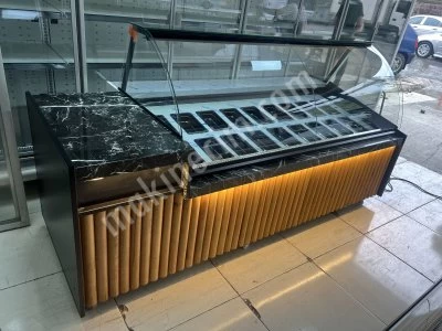 Kumpir Waffle Meze Soğutmalı Vitrin Dolabı