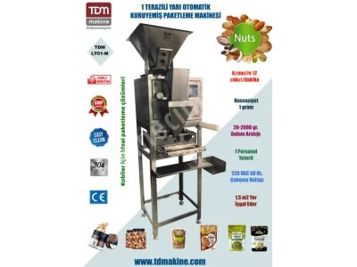 1 Terazili Yarı Otomatik Paketleme Makinesi